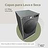 CAPA PARA LAVA E SECA LG 12KG VC4 VC5 TRANSPARENTE FLEX (Cinza) #1