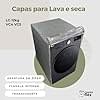 CAPA PARA LAVA E SECA LG 12KG VC4 VC5 TRANSPARENTE FLEX (Cinza) #2