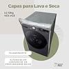 CAPA PARA LAVA E SECA LG 12KG VC4 VC5 TRANSPARENTE FLEX (Cinza) #3
